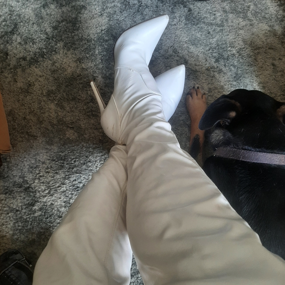 White Thigh High Boots